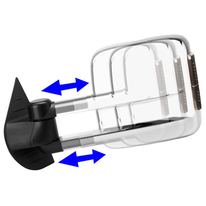 RETROVISORES EXTENDIBLES TOWING MIRROR - 07-13 CHEVY SILVERADO 1500, 1500HD, 2500HD, GMC SIERRA 1500, 1500HD, 2500HD, CHEVY SUBURBAN 1500, 2500, GMC YUKON, YUKON XL 1500, XL 2500, CHEVY AVALANCHE, CHEVY TAHOE, CADILLAC ESCALADE / 07-17 CHEVY SILVERADO