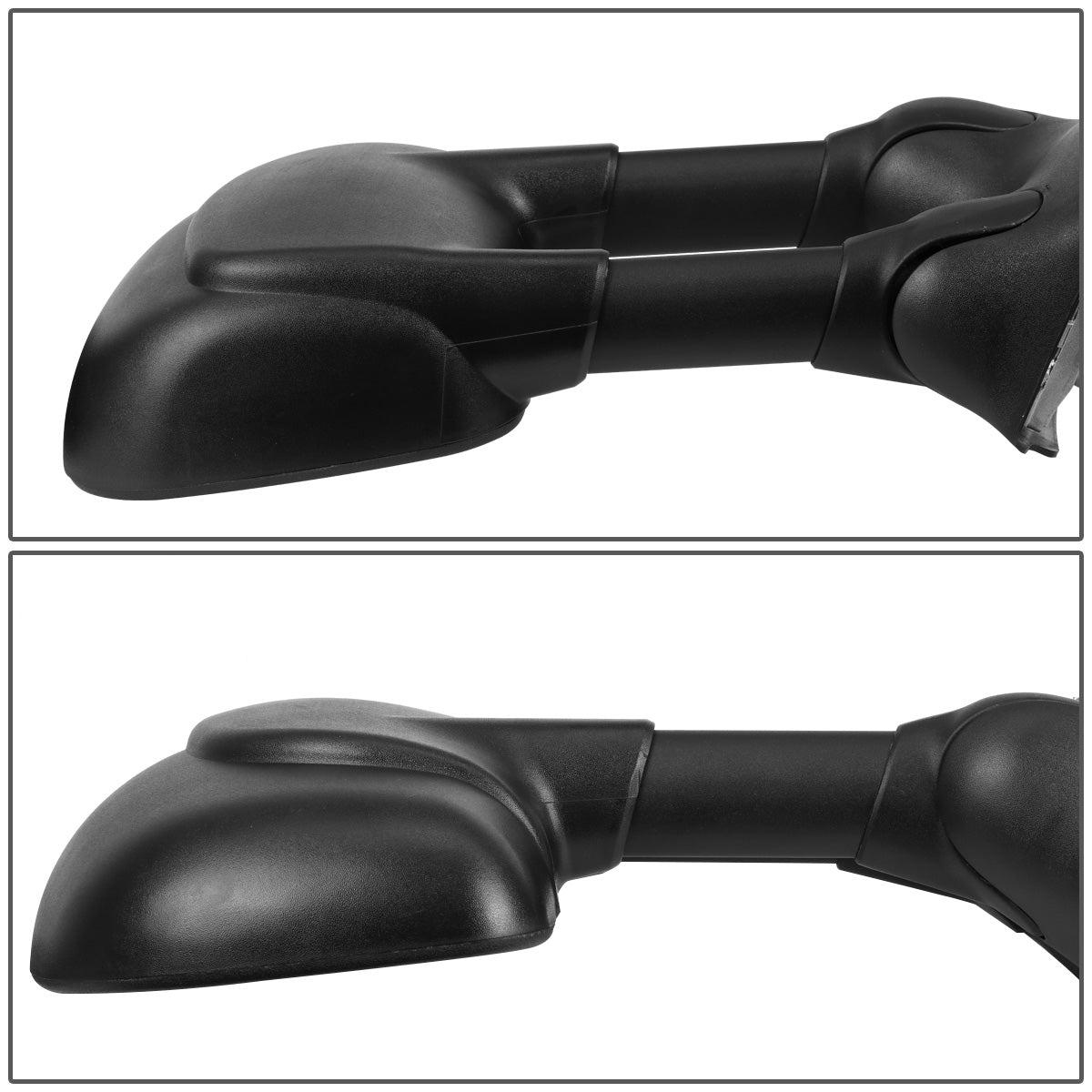 RETROVISORES EXTENDIBLES TOWING MIRROR - 99-07 FORD F-250, F-350, F-450, F-550 - SUPER DUTY - RIGHT - POWERED, W/ HEATED, W/O SIGNAL - BLACK