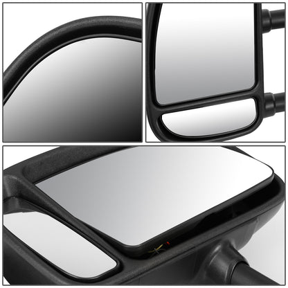 RETROVISORES EXTENDIBLES TOWING MIRROR - 99-07 FORD F-250, F-350, F-450, F-550 - SUPER DUTY - LEFT - MANUAL, W/O HEATED, W/O SIGNAL - BLACK