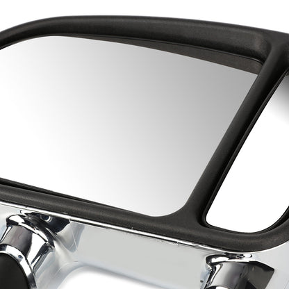 RETROVISORES EXTENDIBLES TOWING MIRROR - 99-07 FORD F-250, F-350, F-450, F-550 - SUPER DUTY - PAIR - MANUAL W/O HEATED W/O SIGNAL - CHROME