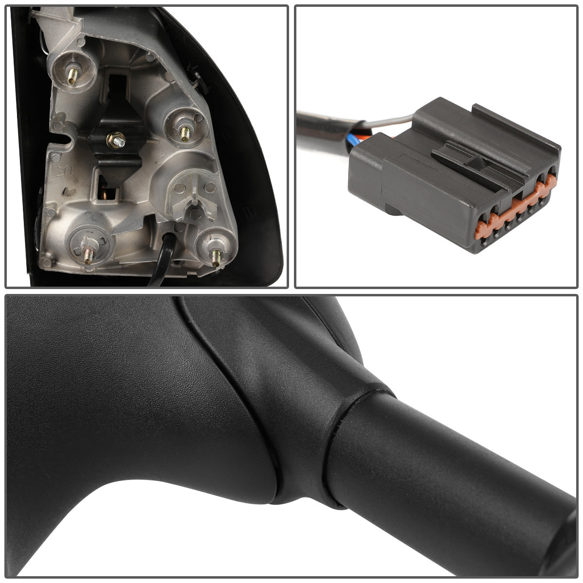 RETROVISORES EXTENDIBLES TOWING MIRROR - 99-07 FORD F-250, F-350, F-450, F-550 - SUPER DUTY - PAIR - MANUAL W/O HEATED - AMBER SIGNAL - BLACK