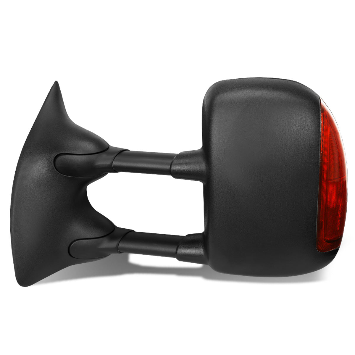 RETROVISORES EXTENDIBLES TOWING MIRROR - 99-07 FORD F-250, F-350, F-450, F-550 - SUPER DUTY - LEFT - POWERED W/ HEATED - AMBER SIGNAL - BLACK