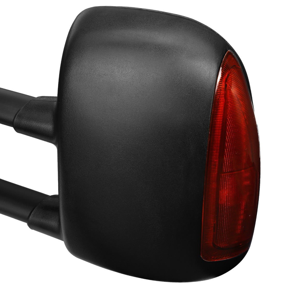 RETROVISORES EXTENDIBLES TOWING MIRROR - 99-07 FORD F-250, F-350, F-450, F-550 - SUPER DUTY - LEFT - POWERED W/ HEATED - AMBER SIGNAL - BLACK