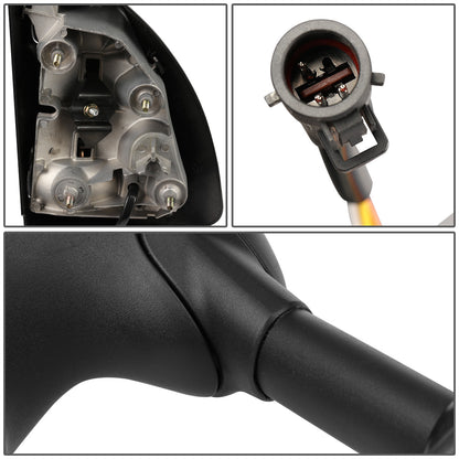 RETROVISORES EXTENDIBLES TOWING MIRROR - 99-07 FORD F-250, F-350, F-450, F-550 - SUPER DUTY - LEFT - POWERED W/ HEATED - AMBER SIGNAL - BLACK