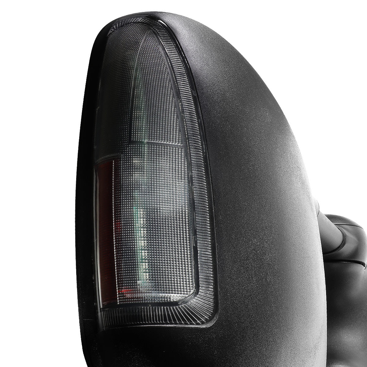 RETROVISORES EXTENDIBLES TOWING MIRROR - 99-07 FORD F-250, F-350, F-450, F-550 - SUPER DUTY - PAIR - POWERED W/ HEATED - SMOKE SIGNAL - BLACK