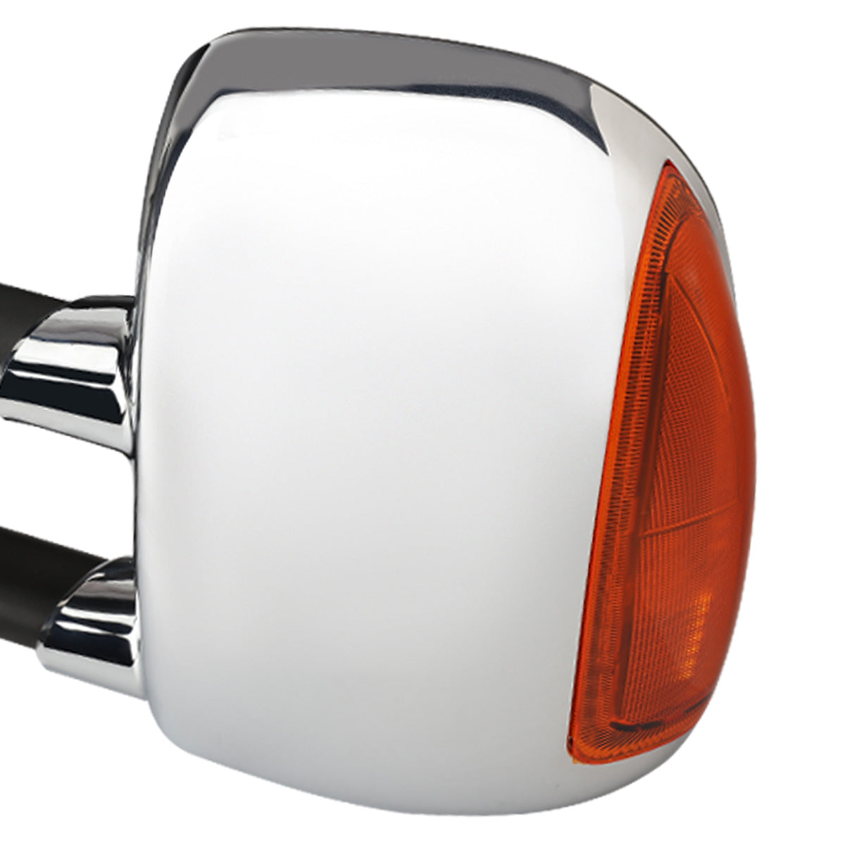 RETROVISORES EXTENDIBLES TOWING MIRROR - 99-07 FORD F-250, F-350, F-450, F-550 - SUPER DUTY - PAIR - POWERED W/ HEATED - AMBER SIGNAL - CHROME