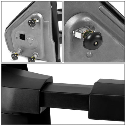 RETROVISORES EXTENDIBLES TOWING MIRROR - 04-14 FORD F-150 - PAIR - FITS MODELS WITH UNPOWERED / UNHEATED GLASS MIRRORS ONLY - BLACK