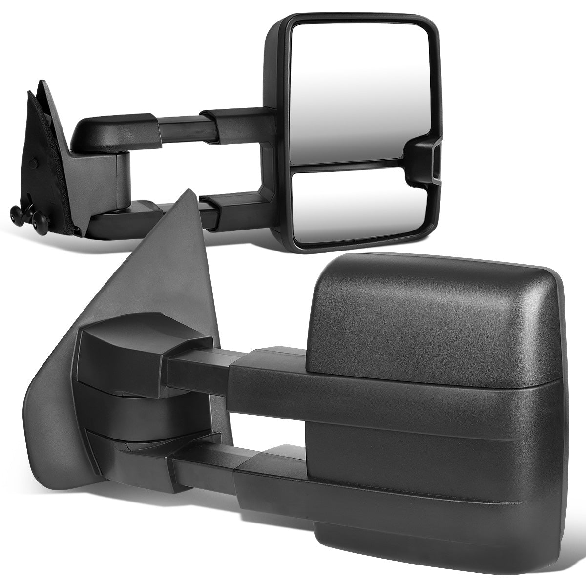 RETROVISORES EXTENDIBLES TOWING MIRROR - 04-14 FORD F-150 - PAIR - FITS MODELS WITH UNPOWERED / UNHEATED GLASS MIRRORS ONLY - BLACK