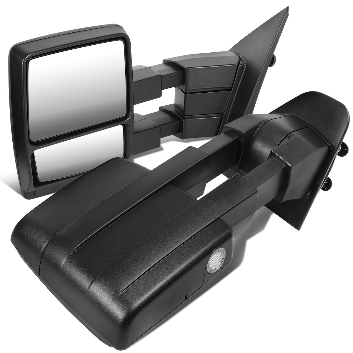 RETROVISORES EXTENDIBLES TOWING MIRROR - 04-14 FORD F-150 - PAIR - FITS MODELS WITH UNPOWERED / UNHEATED GLASS MIRRORS ONLY - BLACK