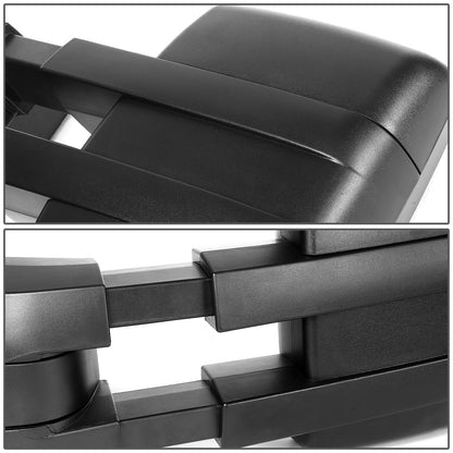 RETROVISORES EXTENDIBLES TOWING MIRROR - 04-14 FORD F-150 - PAIR - FITS MODELS WITH UNPOWERED / UNHEATED GLASS MIRRORS ONLY - BLACK