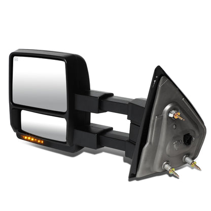 RETROVISORES EXTENDIBLES TOWING MIRROR - 04-14 FORD F-150 - LEFT - POWERED - W/AMBER SIGNAL - W/PUDDLE LIGHT - W/HEATED - BLACK