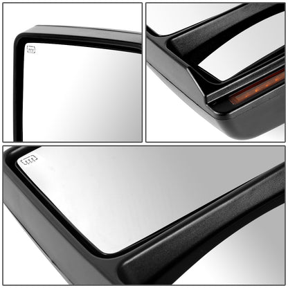 RETROVISORES EXTENDIBLES TOWING MIRROR - 04-14 FORD F-150 - LEFT - POWERED - W/AMBER SIGNAL - W/PUDDLE LIGHT - W/HEATED - BLACK