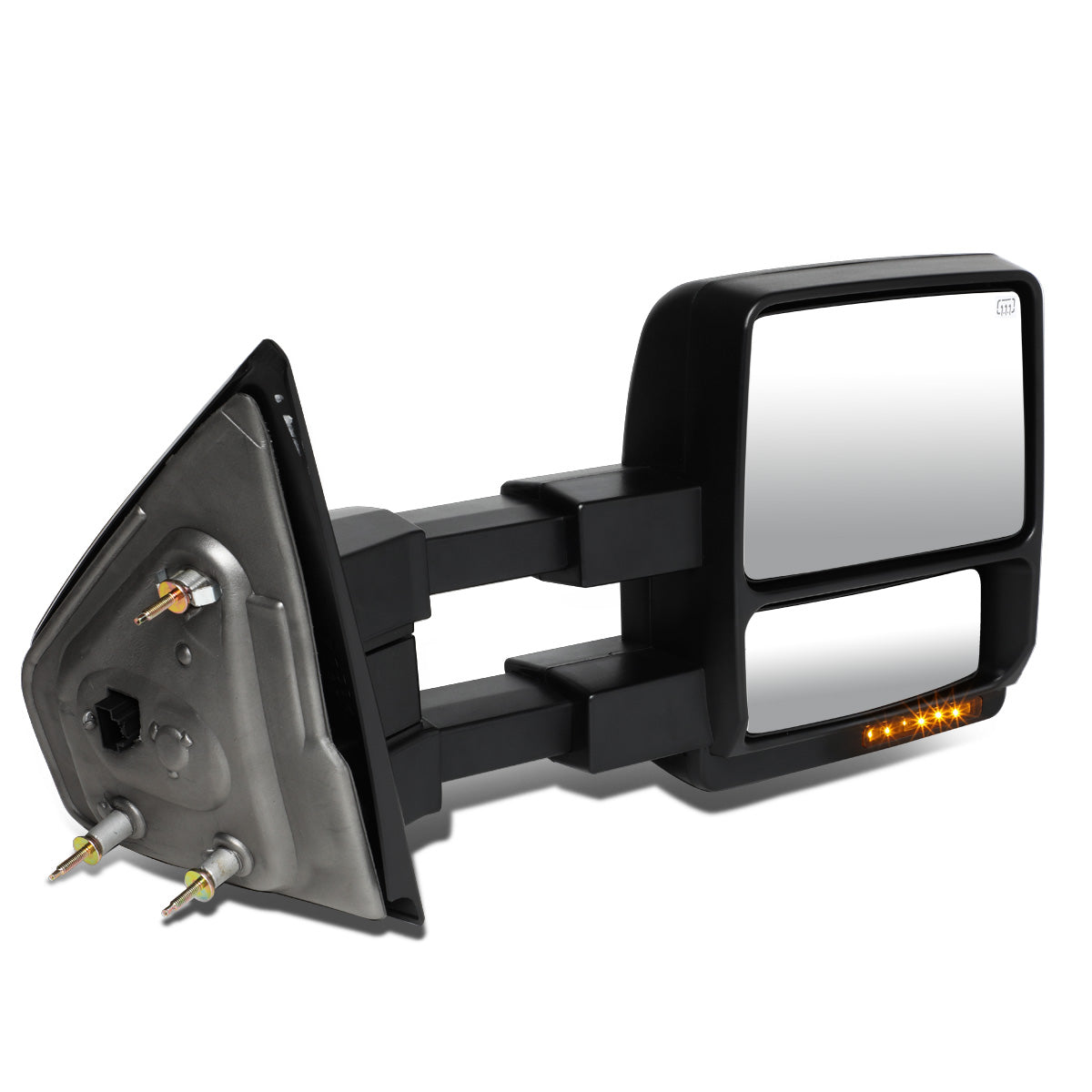 RETROVISORES EXTENDIBLES TOWING MIRROR - 04-14 FORD F-150 - RIGHT - POWERED - W/AMBER SIGNAL - W/PUDDLE LIGHT - W/HEATED - BLACK