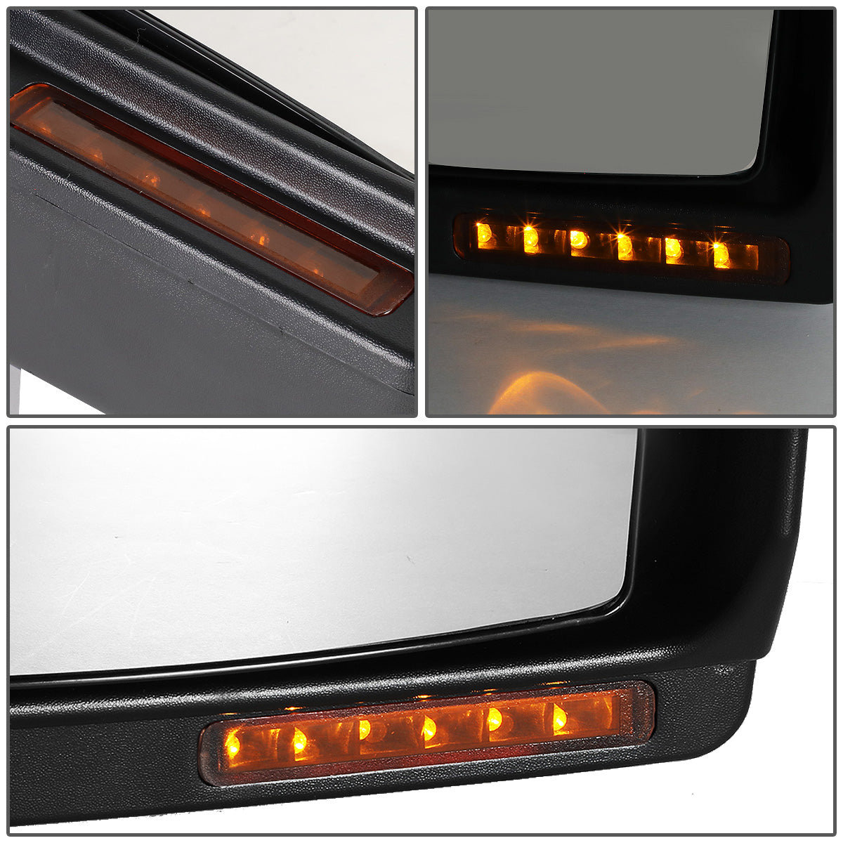 RETROVISORES EXTENDIBLES TOWING MIRROR - 04-14 FORD F-150 - RIGHT - POWERED - W/AMBER SIGNAL - W/PUDDLE LIGHT - W/HEATED - BLACK