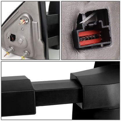 RETROVISORES EXTENDIBLES TOWING MIRROR - 04-14 FORD F-150 - RIGHT - POWERED - W/AMBER SIGNAL - W/PUDDLE LIGHT - W/HEATED - BLACK