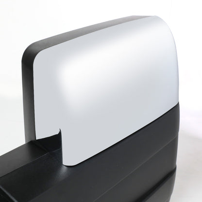 RETROVISORES EXTENDIBLES TOWING MIRROR - 04-14 FORD F-150 - PAIR - MANUAL W/ HEATED - CHROME - LED AMBER SIGNAL