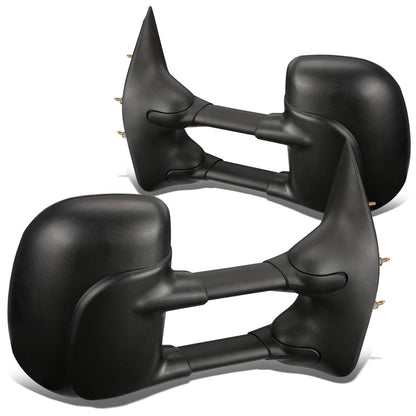 RETROVISORES EXTENDIBLES TOWING MIRROR - 03-07 FORD E-150, E-250, E-350 - PAIR - MANUAL W/O HEATED W/O SIGNAL - BLACK