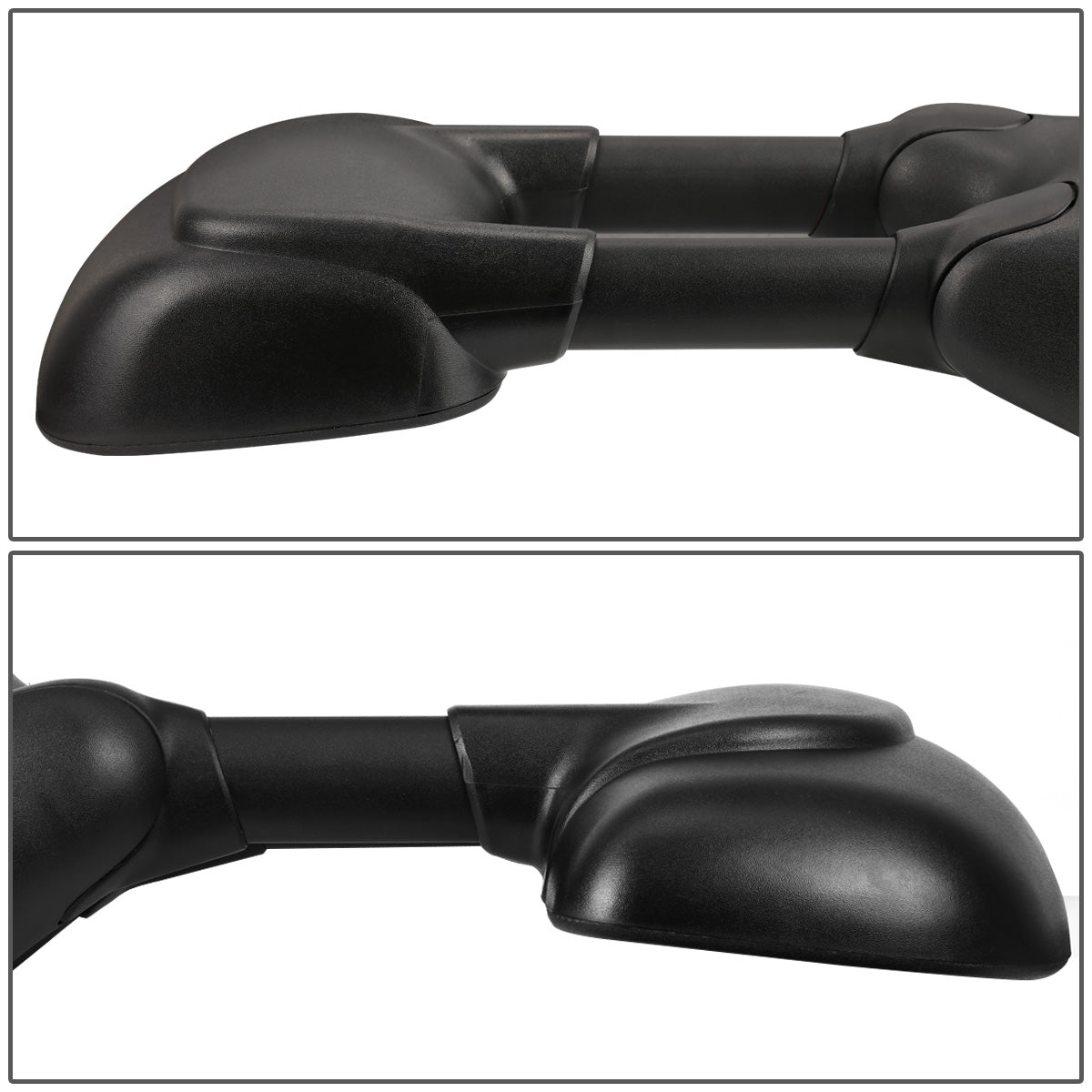 RETROVISORES EXTENDIBLES TOWING MIRROR - 03-07 FORD E-150, E-250, E-350 - PAIR - MANUAL W/O HEATED W/O SIGNAL - BLACK