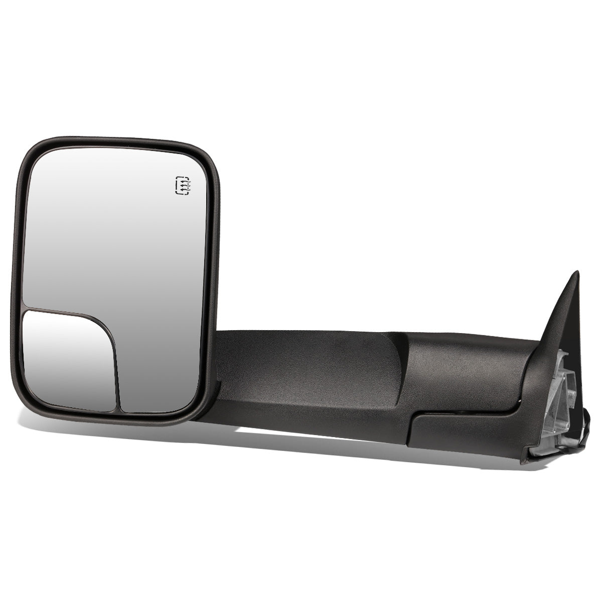 RETROVISORES EXTENDIBLES TOWING MIRROR - 98-01 DODGE RAM 1500 /  98-02 RAM 2500, 3500 - LEFT - POWERED, W/ HEATED, W/O SIGNAL - BLACK