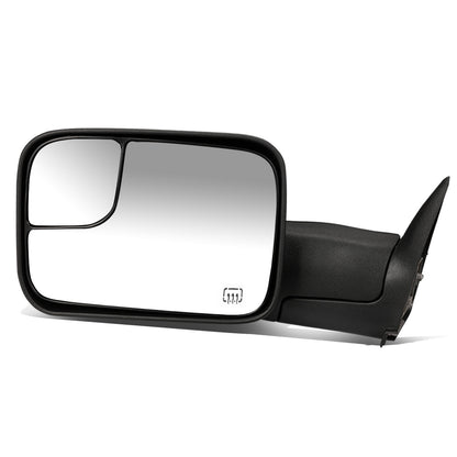 RETROVISORES EXTENDIBLES TOWING MIRROR - 98-01 DODGE RAM 1500 /  98-02 RAM 2500, 3500 - LEFT - POWERED, W/ HEATED, W/O SIGNAL - BLACK