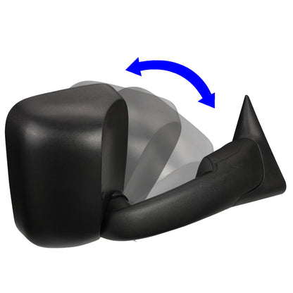 RETROVISORES EXTENDIBLES TOWING MIRROR - 98-01 DODGE RAM 1500 / 98-02 RAM 2500, 3500 - RIGHT - POWERED, W/ HEATED, W/O SIGNAL - BLACK