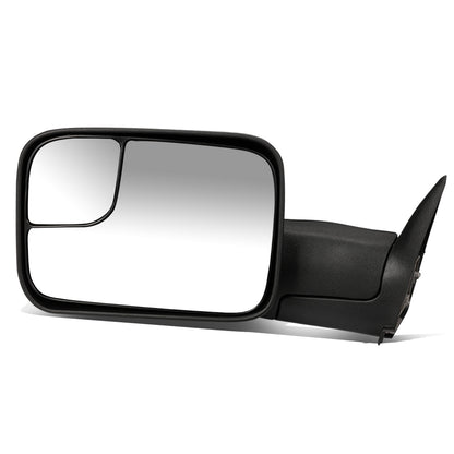 RETROVISORES EXTENDIBLES TOWING MIRROR - 94-01 DODGE RAM 1500 / 94-02 RAM 2500, 3500 - LEFT - MANUAL, W/O HEATED, W/O SIGNAL - BLACK