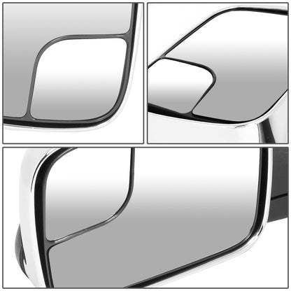 RETROVISORES EXTENDIBLES TOWING MIRROR - 94-01 DODGE RAM 1500 / 94-02 DODGE RAM 2500, 3500 - PAIR - MANUAL W/O HEATED W/O SIGNAL - FITS MODELS WITH MANUAL ADJUSTMENT MIRRORS - CHROME