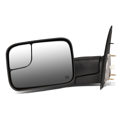 RETROVISORES EXTENDIBLES TOWING MIRROR - 02-08 DODGE RAM 1500 / 03-09 RAM 2500, 3500 - LEFT - POWERED, W/ HEATED, W/O SIGNAL - BLACK