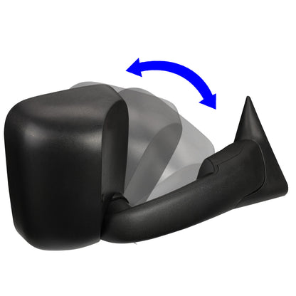 RETROVISORES EXTENDIBLES TOWING MIRROR - 02-08 DODGE RAM 1500 / 03-09 RAM 2500, 3500 - RIGHT - POWERED, W/ HEATED, W/O SIGNAL - BLACK