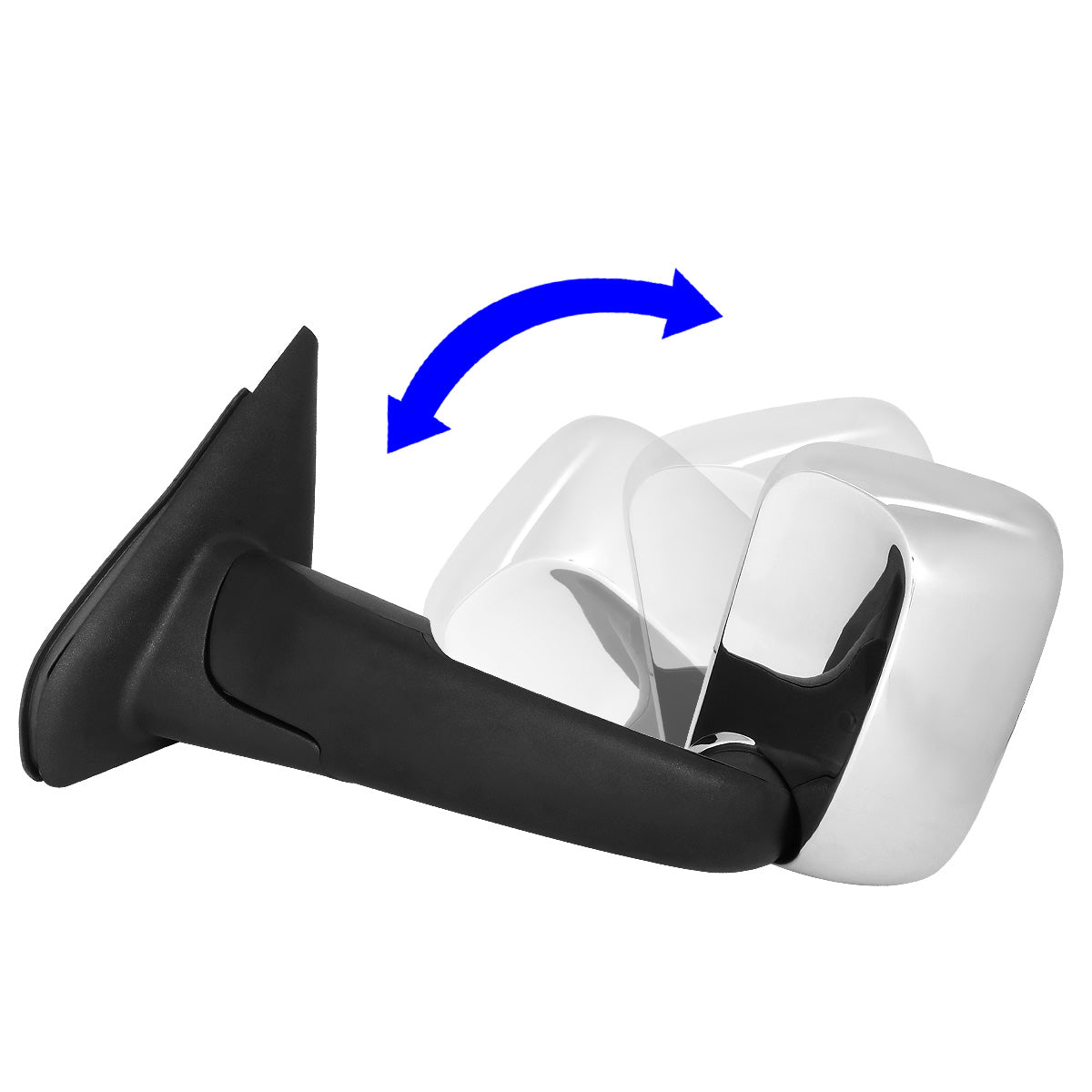 RETROVISORES EXTENDIBLES TOWING MIRROR - 02-08 DODGE RAM 1500 / 03-09 DODGE RAM 2500, 3500 - PAIR - POWERED W/ HEATED W/O SIGNAL - CHROME