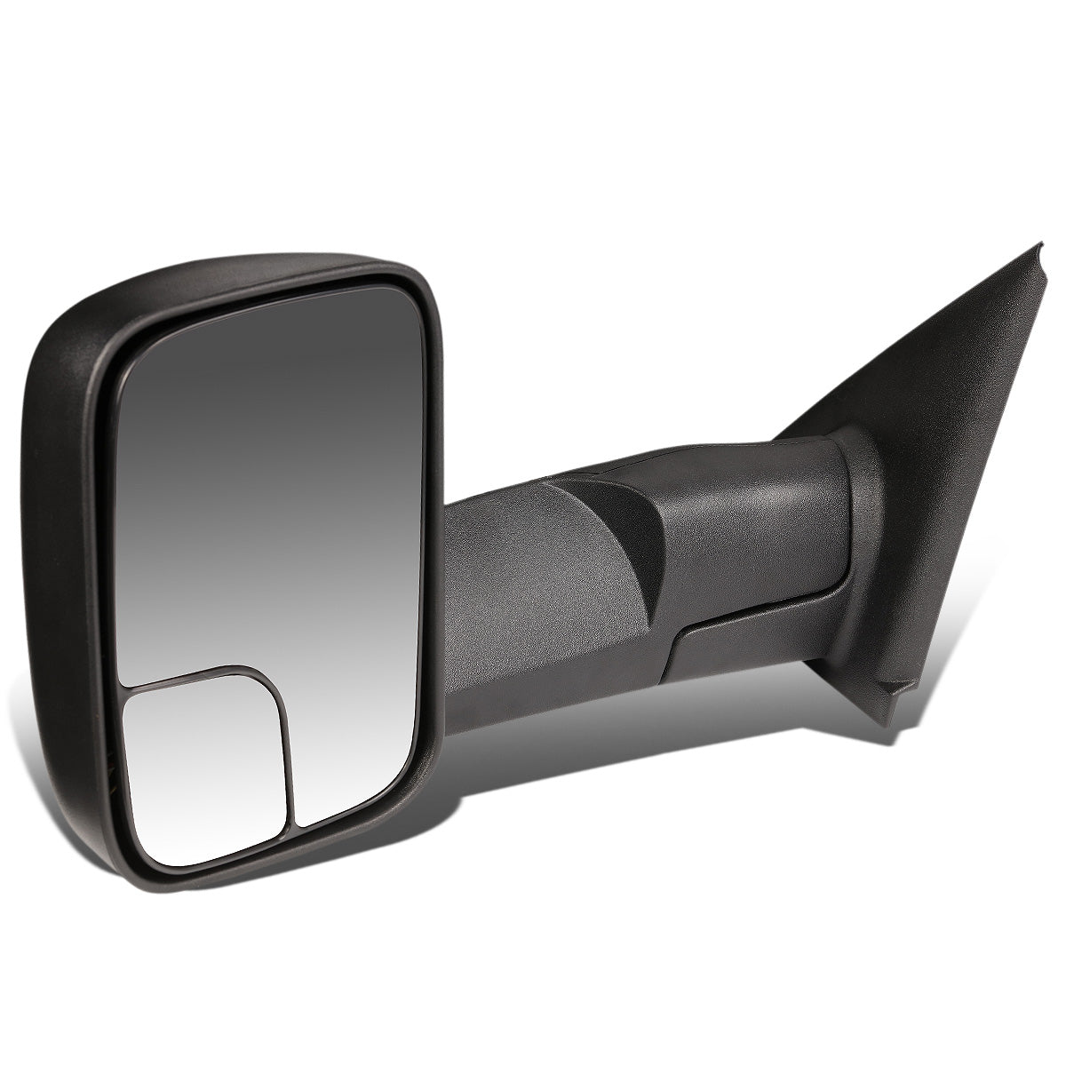 RETROVISORES EXTENDIBLES TOWING MIRROR - 02-08 DODGE RAM 1500 / 03-09 RAM 2500, 3500 - LEFT - MANUAL W/O HEATED W/O SIGNAL - BLACK