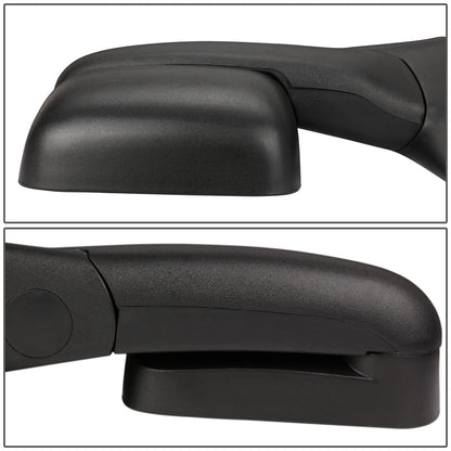RETROVISORES EXTENDIBLES TOWING MIRROR - 02-08 DODGE RAM 1500 / 03-09 RAM 2500, 3500 - LEFT - MANUAL W/O HEATED W/O SIGNAL - BLACK