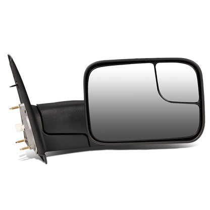 RETROVISORES EXTENDIBLES TOWING MIRROR - 02-08 DODGE RAM 1500 / 03-09 RAM 2500, 3500 - RIGHT - MANUAL W/O HEATED W/O SIGNAL - BLACK