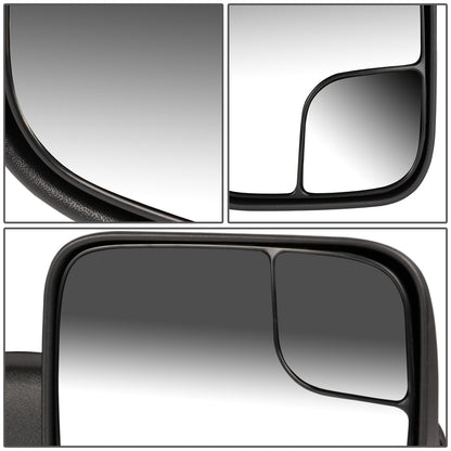 RETROVISORES EXTENDIBLES TOWING MIRROR - 02-08 DODGE RAM 1500 / 03-09 RAM 2500, 3500 - RIGHT - MANUAL W/O HEATED W/O SIGNAL - BLACK