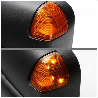 RETROVISORES EXTENDIBLES TOWING MIRROR - 02-08 DODGE RAM 1500 / 03-09 RAM 2500, 3500 - PAIR - MANUAL, W/ O HEATED - LED AMBER SIGNAL - BLACK