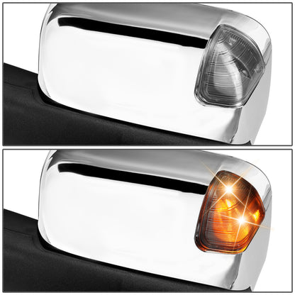 RETROVISORES EXTENDIBLES TOWING MIRROR - 02-08 DODGE RAM 1500 / 03-09 RAM 2500, 3500 - PAIR - MANUAL, W/ O HEATED - LED SMOKE SIGNAL - CHROME