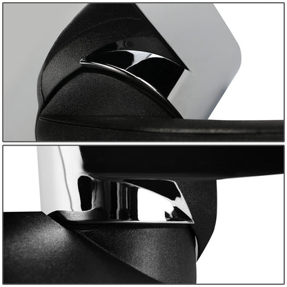 RETROVISORES EXTENDIBLES TOWING MIRROR - 02-08 DODGE RAM 1500 / 03-09 DODGE RAM 2500, 3500 - PAIR - POWERED W/ HEATED - SMOKE SIGNAL - CHROME