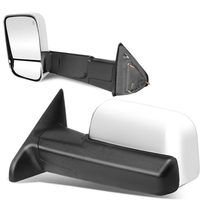 RETROVISORES EXTENDIBLES TOWING MIRROR - 09-16 DODGE RAM 1500 / 10-16 DODGE RAM 2500, 3500, 4500, 5500 - PAIR - POWERED, W/ HEATED - CHROME