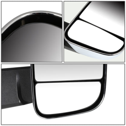 RETROVISORES EXTENDIBLES TOWING MIRROR - 09-16 DODGE RAM 1500 / 10-16 DODGE RAM 2500, 3500, 4500, 5500 - PAIR - MANUAL, W/ O HEATED W/ PUDDLE LIGHT - CHROME