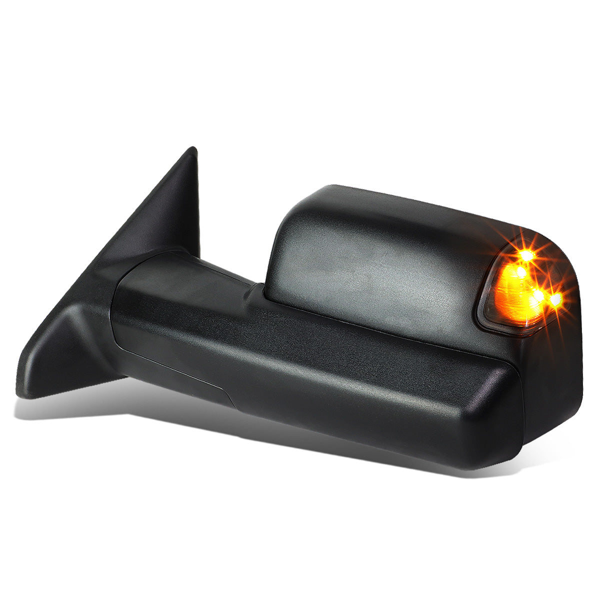 RETROVISORES EXTENDIBLES TOWING MIRROR - 09-16 DODGE RAM 1500 / 10-16 RAM 2500, 3500, 4500, 5500 - LEFT - POWERED, W/ HEATED - LED SMOKE SIGNAL - BLACK