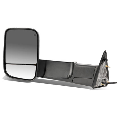 RETROVISORES EXTENDIBLES TOWING MIRROR - 09-16 DODGE RAM 1500 / 10-16 RAM 2500, 3500, 4500, 5500 - LEFT - POWERED, W/ HEATED - LED SMOKE SIGNAL - BLACK