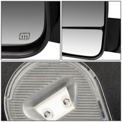 RETROVISORES EXTENDIBLES TOWING MIRROR - 09-16 DODGE RAM 1500 / 10-16 RAM 2500, 3500, 4500, 5500 - LEFT - POWERED, W/ HEATED - LED SMOKE SIGNAL - BLACK