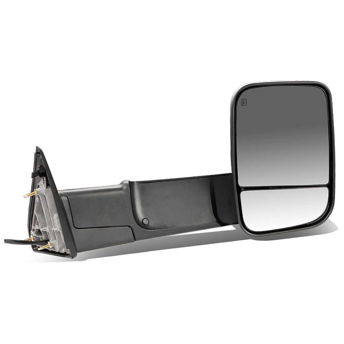 RETROVISORES EXTENDIBLES TOWING MIRROR - 09-16 DODGE RAM 1500 / 10-16 RAM 2500, 3500, 4500, 5500 - RIGHT - POWERED, W/ HEATED - LED SMOKE SIGNAL - BLACK
