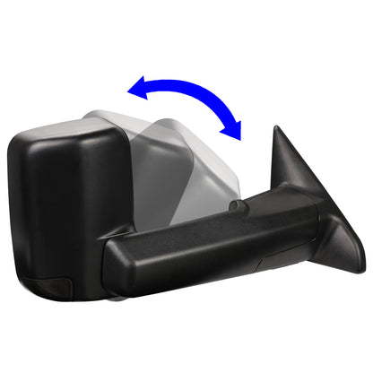 RETROVISORES EXTENDIBLES TOWING MIRROR - 09-16 DODGE RAM 1500 / 10-16 RAM 2500, 3500, 4500, 5500 - RIGHT - POWERED, W/ HEATED - LED SMOKE SIGNAL - BLACK