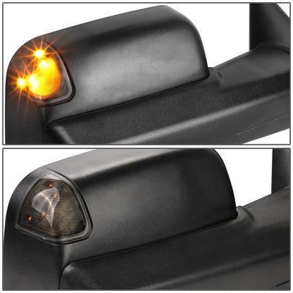 RETROVISORES EXTENDIBLES TOWING MIRROR - 09-16 DODGE RAM 1500 / 10-16 RAM 2500, 3500, 4500, 5500 - RIGHT - POWERED, W/ HEATED - LED SMOKE SIGNAL - BLACK