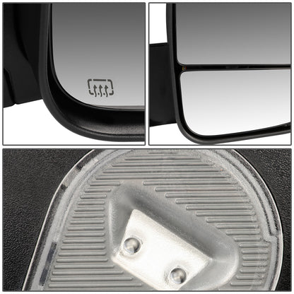 RETROVISORES EXTENDIBLES TOWING MIRROR - 09-16 DODGE RAM 1500 / 10-16 RAM 2500, 3500, 4500, 5500 - RIGHT - POWERED, W/ HEATED - LED SMOKE SIGNAL - BLACK