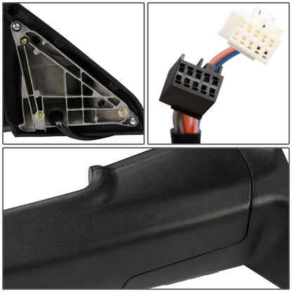 RETROVISORES EXTENDIBLES TOWING MIRROR - 09-16 DODGE RAM 1500 / 10-16 RAM 2500, 3500, 4500, 5500 - RIGHT - POWERED, W/ HEATED - LED SMOKE SIGNAL - BLACK