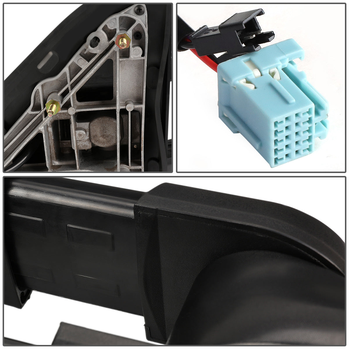 RETROVISORES EXTENDIBLES TOWING MIRROR - 03-06 CHEVY SILVERADO, GMC SIERRA, CHEVY TAHOE, CHEVY SUBURBAN, GMC YUKON, CADILLAC ESCALADE, CHEVY AVALANCHE / 2007 CHEVY SILVERADO CLASSIC, GMC SIERRA CLASSIC - PAIR - MANUAL W/O HEATED - AMBER SIGNAL - BLACK