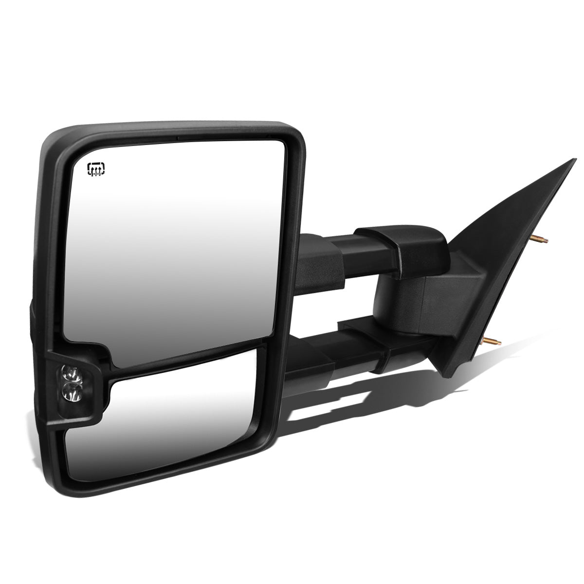 RETROVISORES EXTENDIBLES TOWING MIRROR - 03-06 CHEVY SILVERADO, GMC SIERRA, CHEVY TAHOE, CHEVY SUBURBAN, GMC YUKON, CADILLAC ESCALADE, CHEVY AVALANCHE / 2007 CHEVY SILVERADO CLASSIC, GMC SIERRA CLASSIC - LEFT - POWERED W/ HEATED - LED SMOKE SIGNAL - BLACK