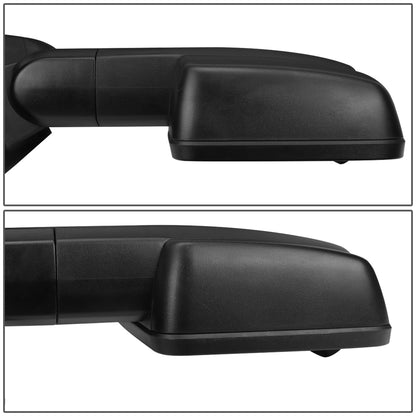RETROVISORES EXTENDIBLES TOWING MIRROR - 03-06 CHEVY SILVERADO, GMC SIERRA, CHEVY TAHOE, CHEVY SUBURBAN, GMC YUKON, CADILLAC ESCALADE, CHEVY AVALANCHE / 2007 CHEVY SILVERADO CLASSIC, GMC SIERRA CLASSIC - LEFT - POWERED W/ HEATED - LED SMOKE SIGNAL - BLACK